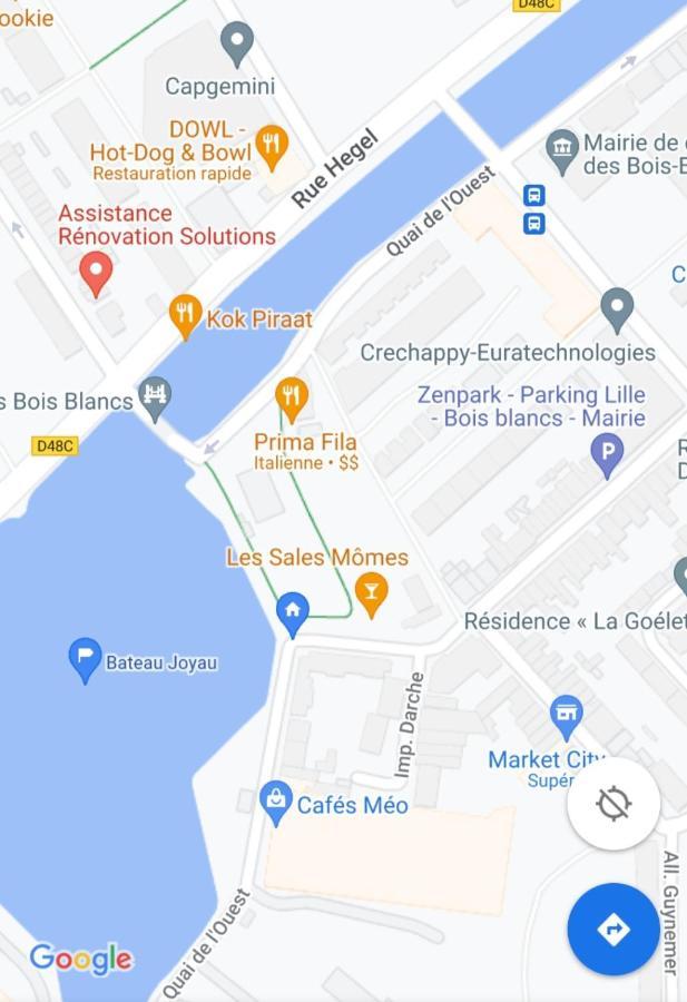 Bateau Peniche Lille - Euratechnologie Apartman Kültér fotó